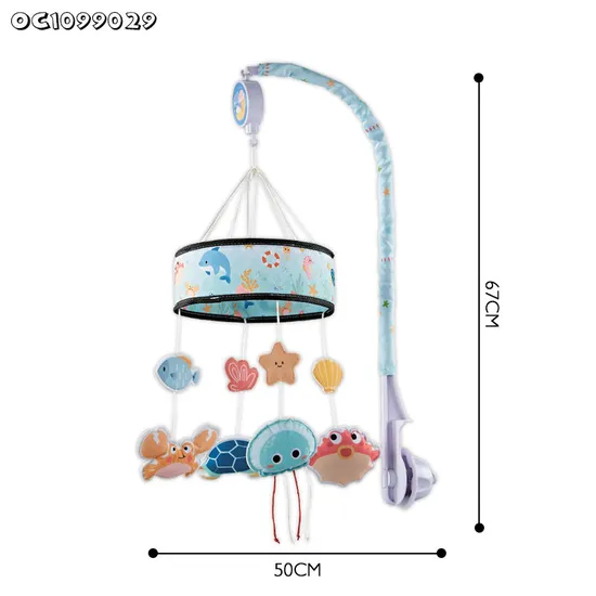 New Arrivals Custom Soft Bebe Musical Felt Stars Hanging Toys Baby Bracket Mobile Crib Rotate Bed Bell Toy Holder White Rattle Toy