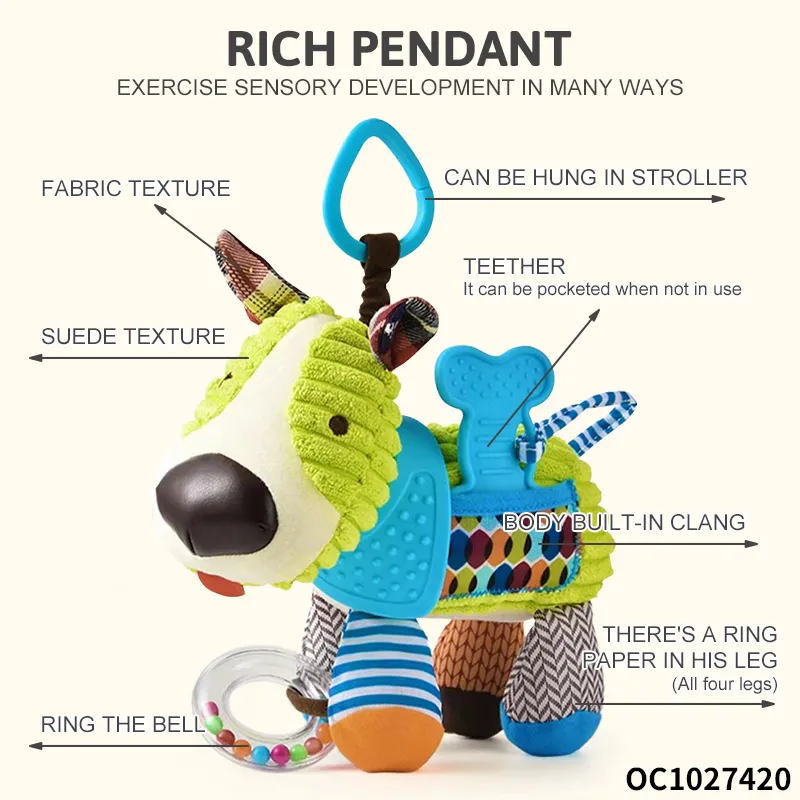 Wholesale Montessori Musical Soft Hanging Bed Bell Montessori Sensory Baby Teether Toys