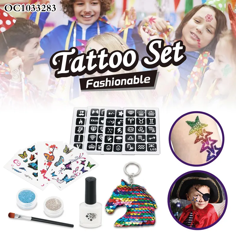 Wholesale Fashion DIY Custom Art Sticker Beauty Makeup with Sparkling Powder Creative Toys for Kids