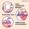 Wholesale Dressing Table Pink Fashion Girls Pretend Beauty Cosmetics Hair Salon Play Portable Makeup Kit Set Toy for Children with Light Music