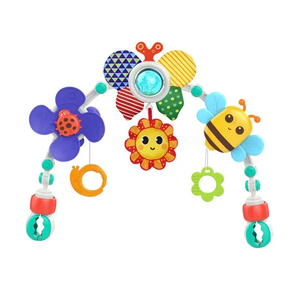 Newest Adjustable Clip Cloth Kids Plastic Baby Rattles Bed Bell Ring Set Toy