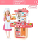 Wholesale Pretend Play Plastic Big Pink Plastic House Educational Kitchen Toys Gift Set for Kids
