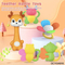 Wholesale Silicone Soft Baby Montessori Giraffe Rattle Sensory Toys Baby Teether