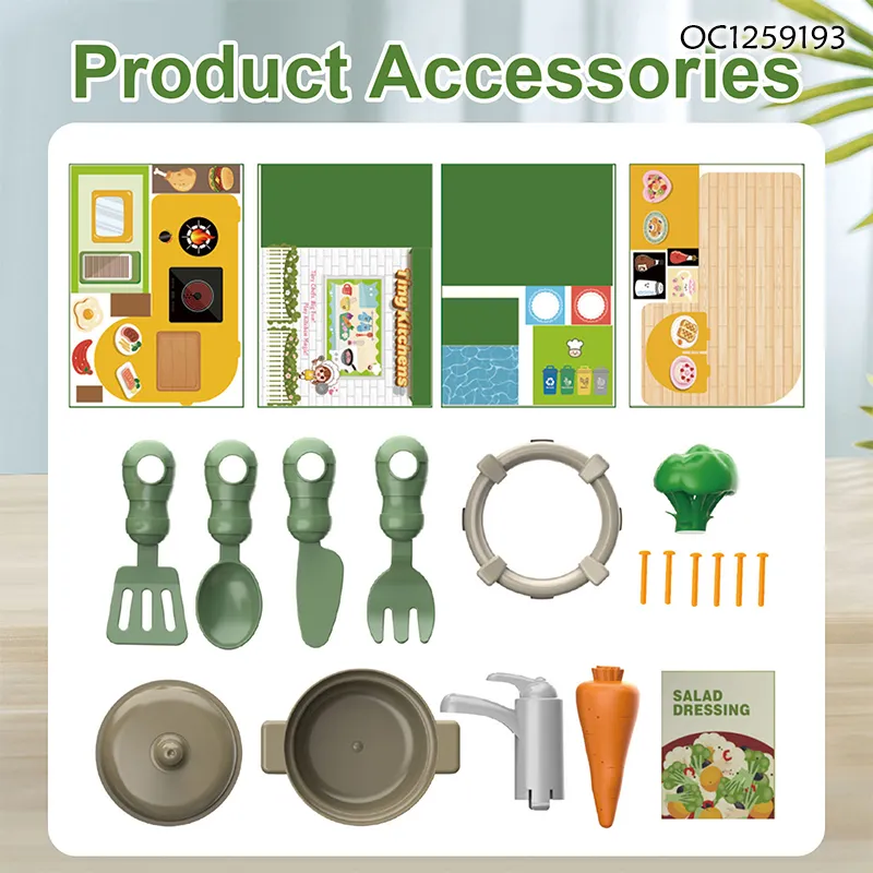 Wholesale 3D Model Educational Spray Kitchen Plastic Children House Play Set for Kids