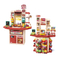Children Pretend Play Preschool Model Home Big Supermarket Kids Cashier Game Register Toys with Goods Shelves