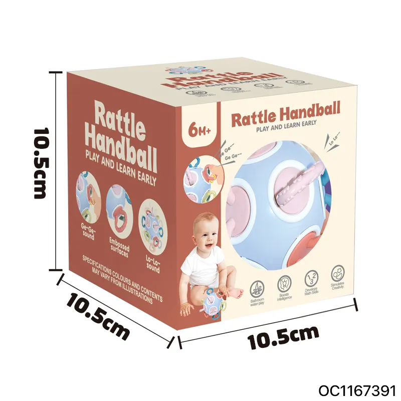 Wholesale Teether Educational Sensory Soft Montessori Ball Rattle Gift Set Silicone Baby Toy