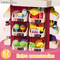 Home Supermarket Pretend Play Checkout Mini Food Set Toy Miniature Plastic Toy with Live Scanner Cash Register Card Reader for Kids