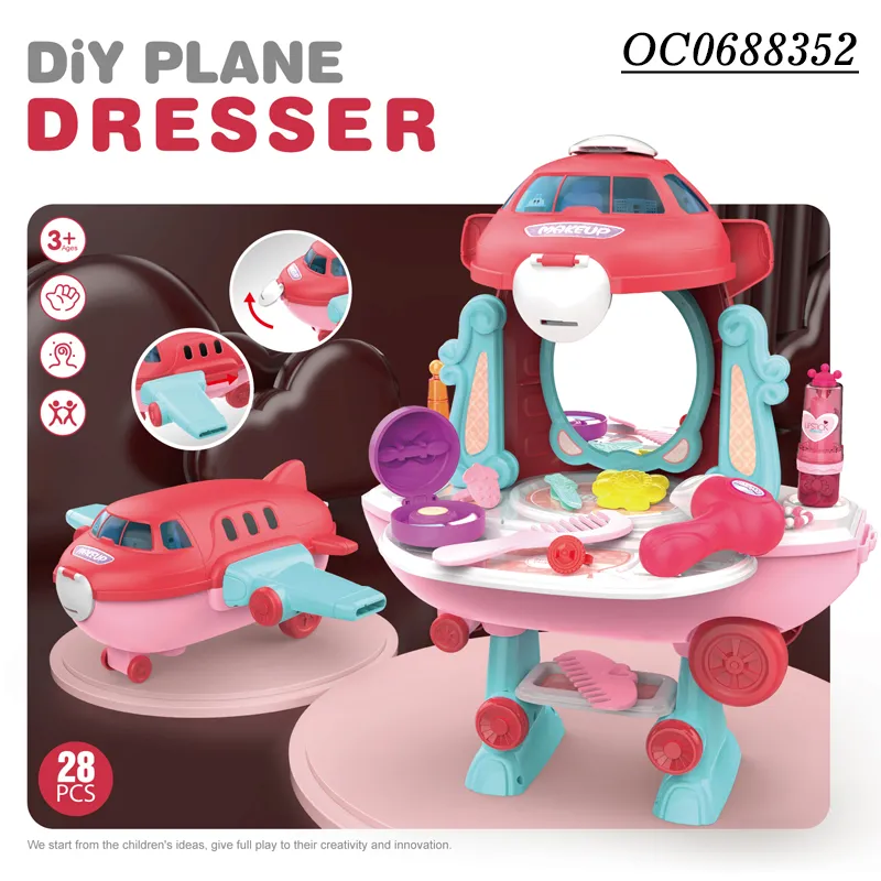 Wholesale Dresser Beauty Makeup Table Kid's Make up Toy Role Play Gift Set for Girls