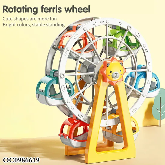 Educational Montessori Popular Learning DIY Plastic Ferris Wheel Building Block Toy