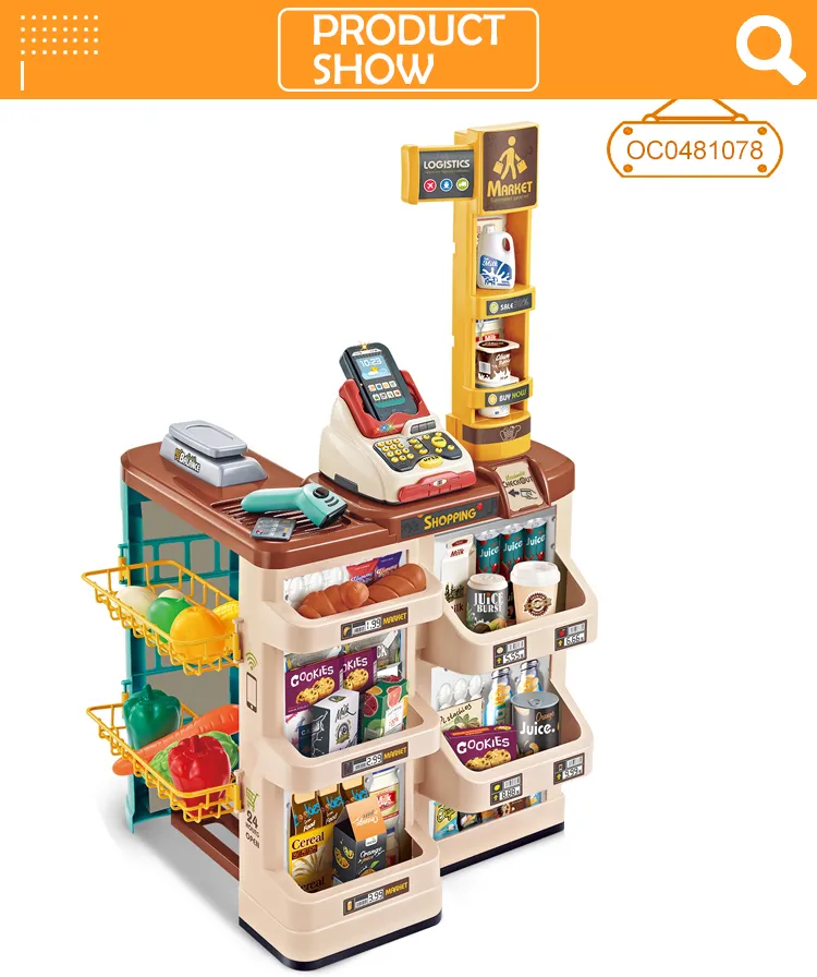 Supermarket Shopping Role Play Toys Kids Shop Toys with Cash Register