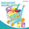 Good Quality Electronic Cash Register Supermarket Bill Counter Toy with Pretend Plastic Shopping Cart Fruit Vegetable Simulation