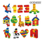 Wholesale Educational Montessori Colorful 3D DIY Mini Puzzle Building Block Bricks Set Toy for Kids