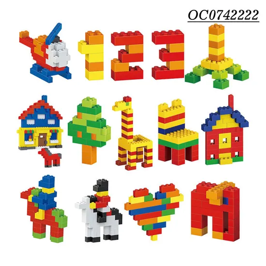 Wholesale Educational Montessori Colorful 3D DIY Mini Puzzle Building Block Bricks Set Toy for Kids