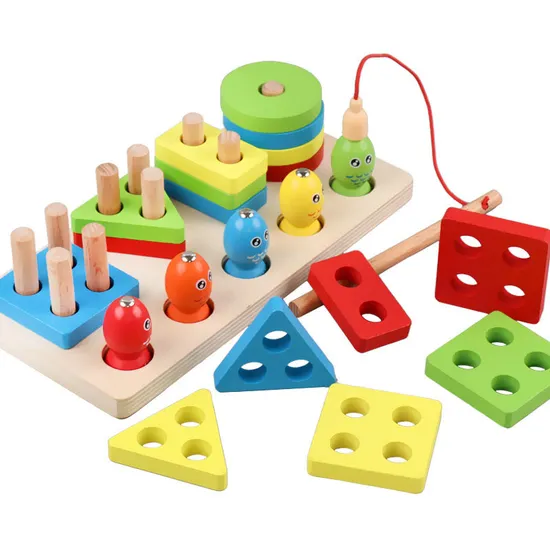 Wholesale Popular DIY Learning Educational Sensorial Montessori Materials Wooden Magnetic Toy for Kids