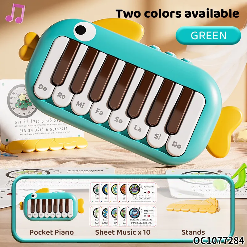 Wholesale Cartoon Children Interactive Electronic Organ Plastic Musical Instruments Piano Toy