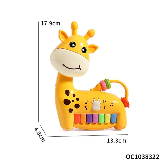 Wholesale Cartoon Keyboard Musical Piano Baby Montessori Sensory Rainbow Keyboard Toy with Flashing Light