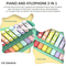 Wholesale Educational Intellectual 2 in 1 Baby Montesori Sensory Keyboards Music Electronic Piano Xylophone Musical Instrument Toy