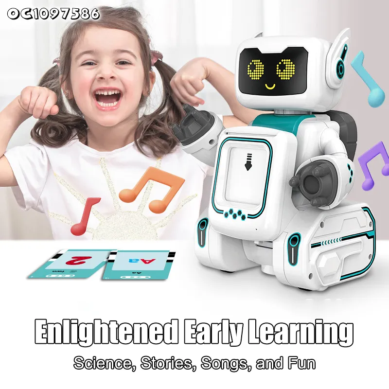 Wholesale Talking Cognitive Learning Intelligent Cartoon Wireless Charger Remote-Controlled Toy Robots