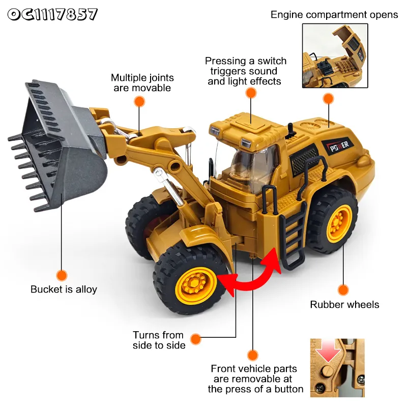 Wholesale Hot Selling Diecast Model Vehicle Trucks with Light and Music
