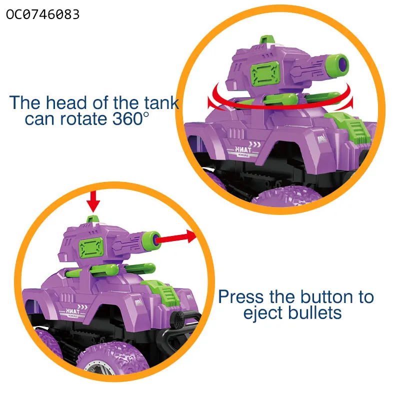 Wholesale Educational Plastic Small Friction Super Tank Car Truck Toys