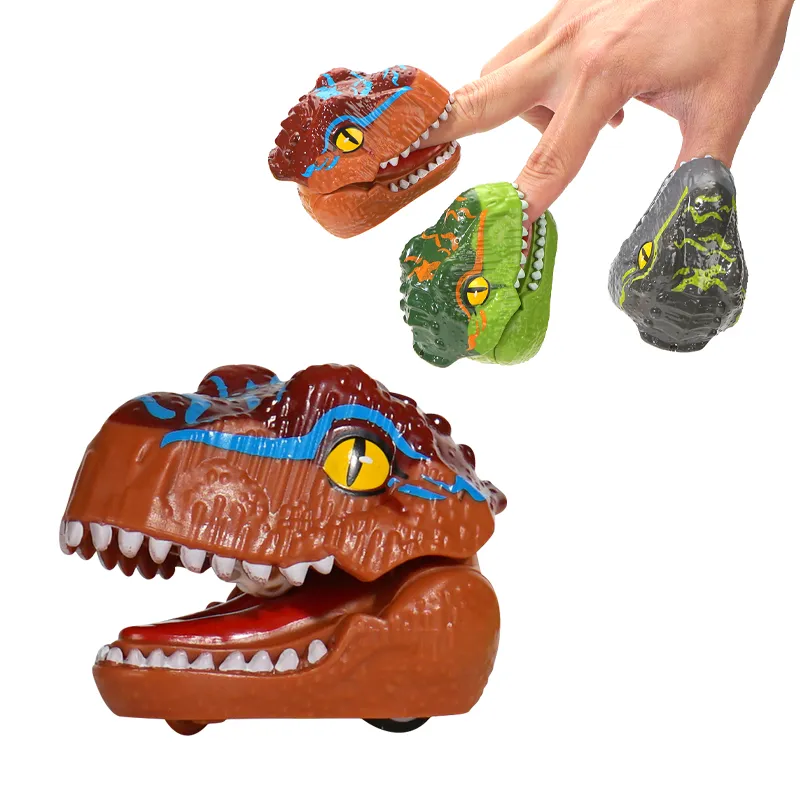 Wholesale Gifts Finger Dinosaur Pullback Custom Interactive Toy Miniature Cars for Children