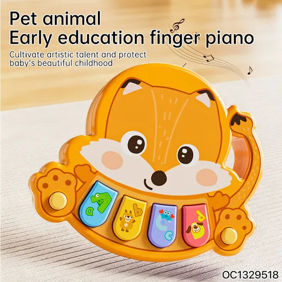 Wholesale Cartoon Children's Electronic Animal Baby Montessori Sensory Rainbow Keyboard Toy Portable Piano