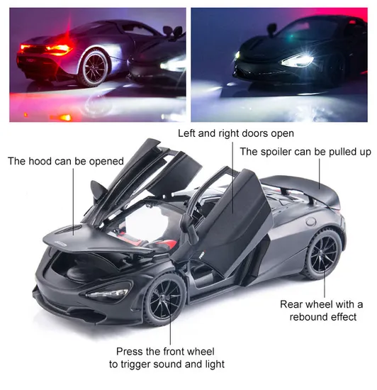 Wholesale Diecast Pullback Small Metal Alloy Mode 1: 32 Toy Car with Light and Sounds