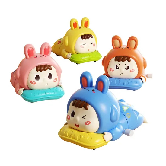 Wholesale Popular Animal Plastic Wind up Car Born Baby Gift Montessori Sensory Doll Toys