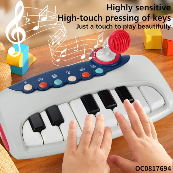 Wholesale Montessori Musical Instruments Children's Battery Operated Toy Electronic Keyboard Piano for Baby Kids