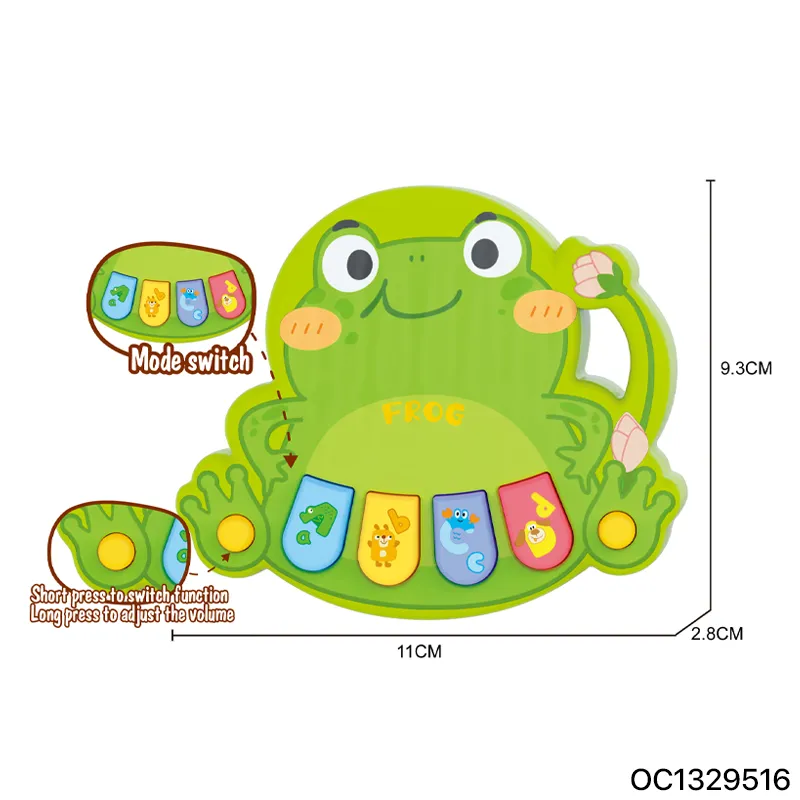 Wholesale Baby Kids Musical Educational Animal Farm Electronics Music Piano Light-up Keyboard Toy for Christmas Birthday