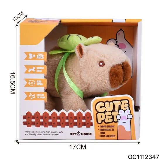 Wholesale Cute Stuffed DIY Kapibala Hot Selling Plush Doll Electric Walking Sound Dancing Toy