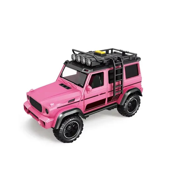 Wholesale Pink 1: 14 Scale off-Road Light Sound Car Friction Kids Plastic Model for Kids