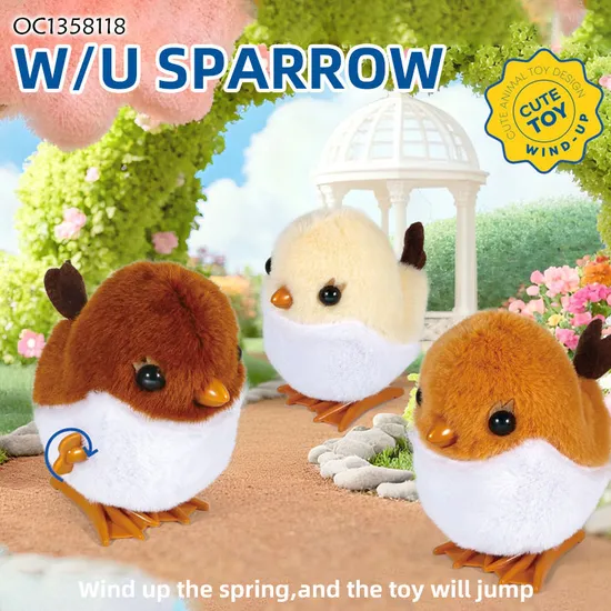 Wholesale First Selling Plastic Plush Animal Bulk Jumping Wind up Chicken Cheap Toy