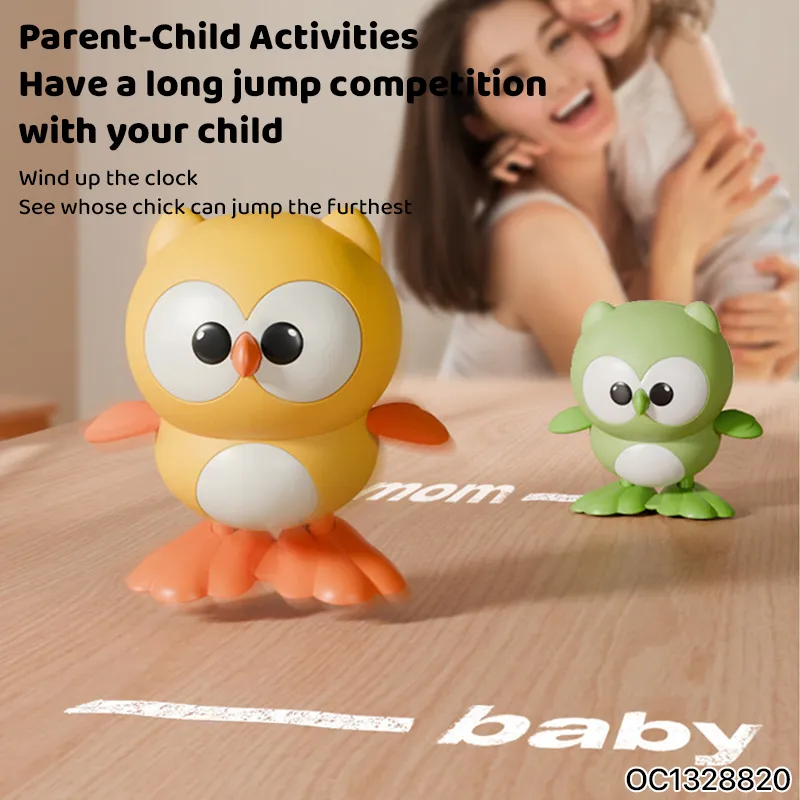 Wholesale Crawling Baby Cheap Small Toys Plastic Wind up Owl Animals Bird Toy