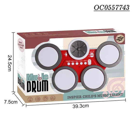 Wholesale Interesting Musical Plastic Children Instruments Electronic Baby Mini Drum Toy for Kids