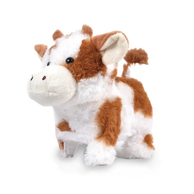 Wholesale Electronic Walking Plastic Animal Baby Stuffed Singing and Dancing Cow Custom Doll Toy