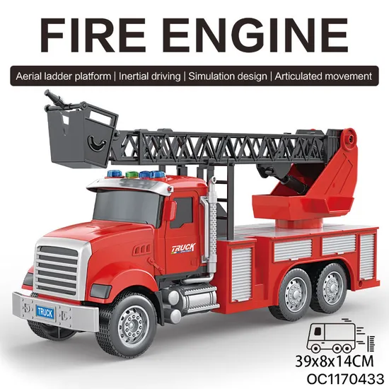 Wholesale Construction 1: 18 Scale Friction Educational Folding Fire Toy Models Truck