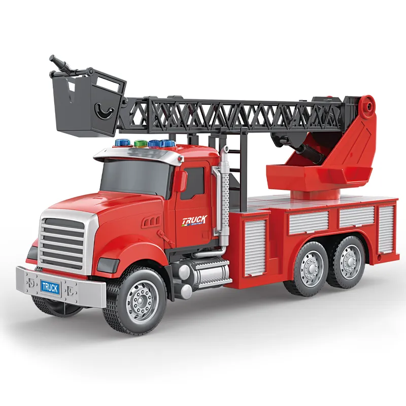 Wholesale Construction 1: 18 Scale Friction Educational Folding Fire Toy Models Truck