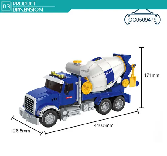 Wholesale Plastic Friction Super Truck Educational Construction Toys with Light Sound