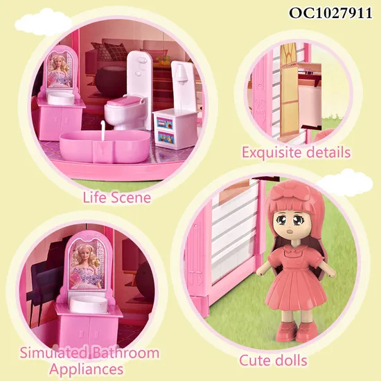 Wholesale Self DIY Portable Toys Miniature Doll House Miniature Doll House for Children