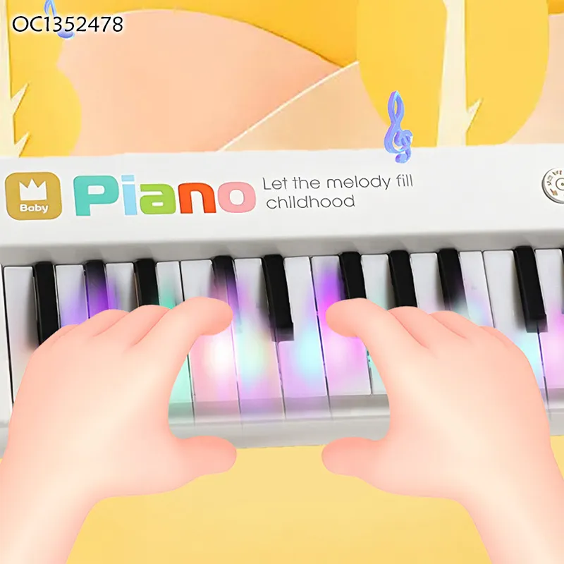 Wholesale Electronic Montessori Educational Musical Sensory Baby Baby Gift Piano Toy Keyboard with LED Light up
