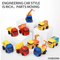 Wholesale Children's Educational Track Kids Car Toy Play Set Pull Back Engineering Truck Toys Set