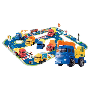Wholesale Children's Educational Track Kids Car Toy Play Set Pull Back Engineering Truck Toys Set