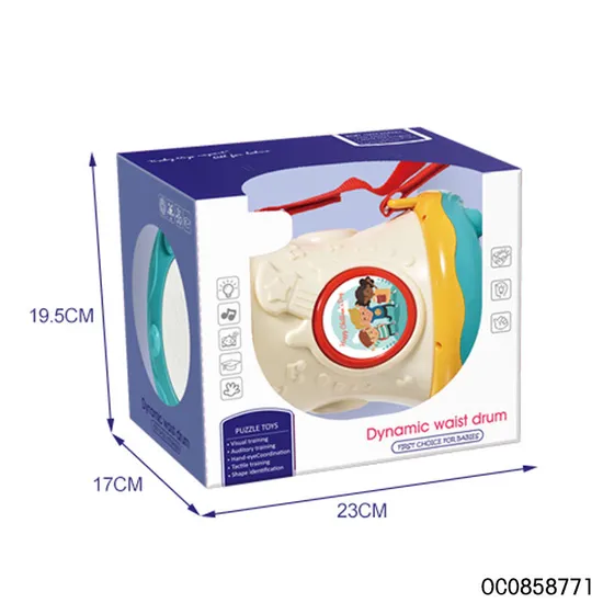 Wholesale Plastic Children Baby Happy Musical Instrument Hand Drum with Light