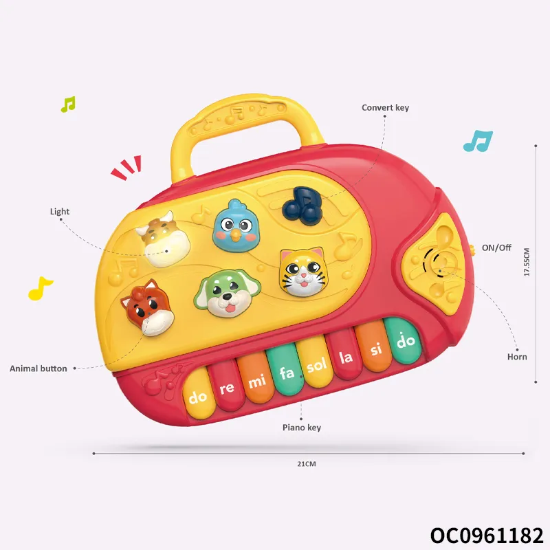 Wholesale Interactive Montessori Sensory Whack a Mole Toy Musical Instruments Light-up Keyboard Electronic Piano Toy