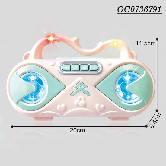 Wholesale Karaoke Radio Music Baby Musical Microphone for Kids with Light Music