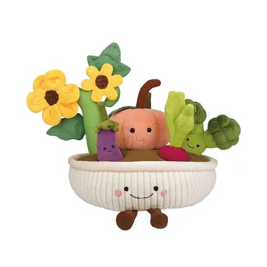 Wholesale Stuffed Soft Vegetables Plush Education Hand Eye Coordination Toys