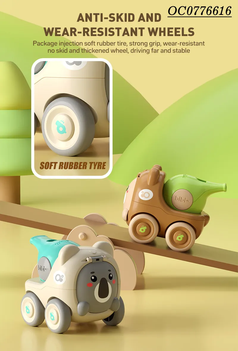 Wholesale Miniature Friction Mini Little Cute Animal Kids Children Plastic Toy Car