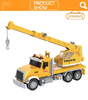 Wholesale Children Friction Truck Crane Construction Mini Car Toys Model for Kids with Light Sound