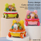 Wholesale Friction Funny Cartoon Construction Mini Car Small Plastic Toy Set for Child